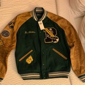 Hey I have a Size large polo varsity jacket